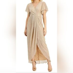 Frank Lyman Design Gold Maxi Dress